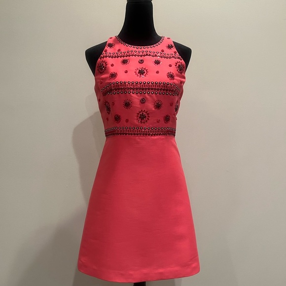 Kate Spade embellished A-line Dress in Pink | Size 4 - Picture 5 of 8